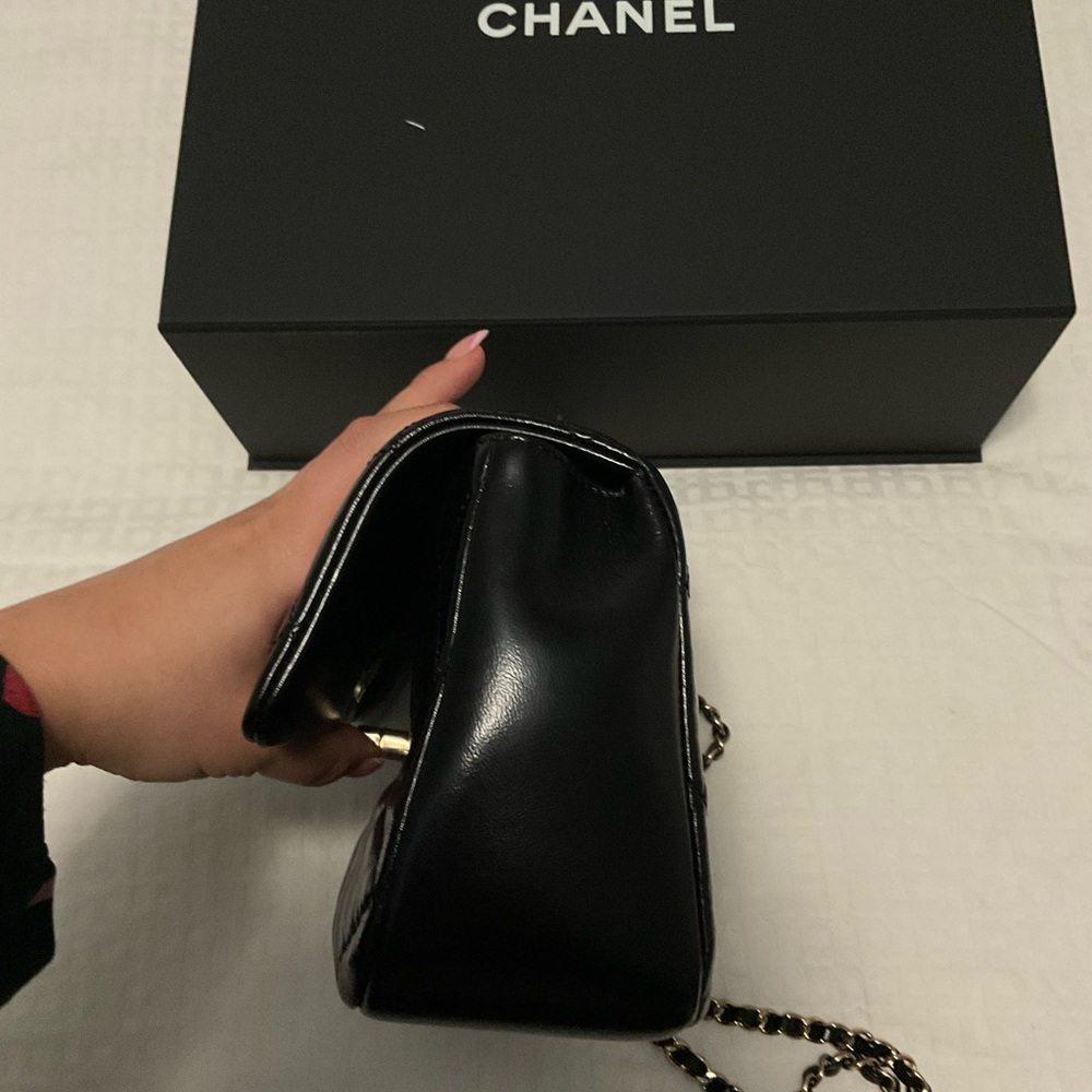 CHANEL Shiny Lambskin Quilted Coco
Trip Flap Bag Black Item #: 1807911 - Picture 8 of 13